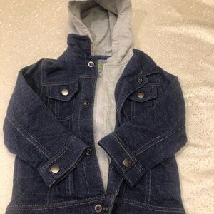 Toddler 2T indigo and grey terry jacket